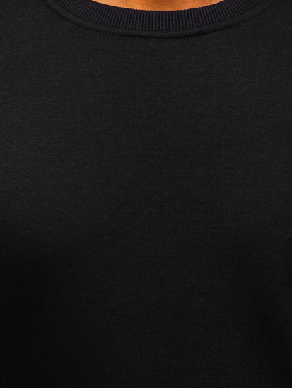 Мъжки суитшърт без качулка черен Bolf 2001