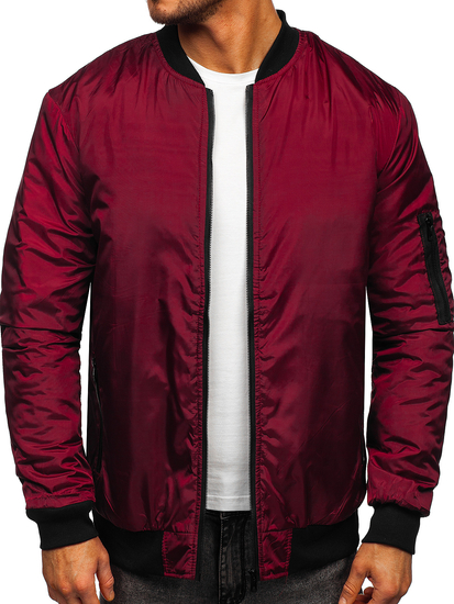 Мъжко преходно яке типа бомбър Бордо Bolf AK95