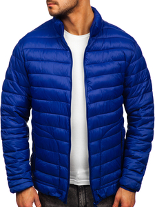 Тъмносиньо мъжко капитонирано преходно яке Bolf 13007