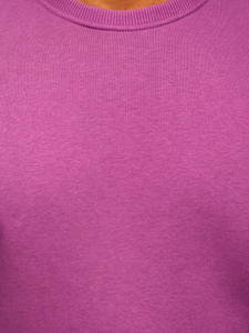 Виолетов плътен мъжки суитшърт без качулка Bolf 2001