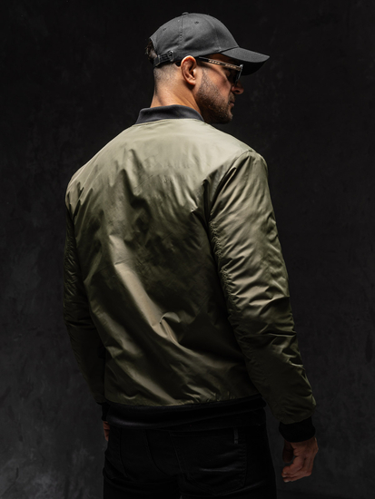 Мъжко демисезонно яке бомбър зелено Bolf AK95A1