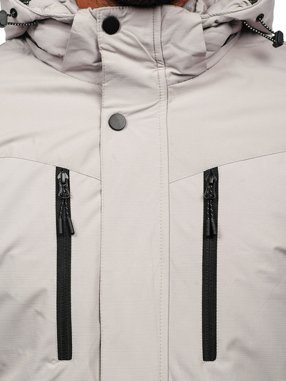 Сиво мъжко зимно яке Bolf 22M320