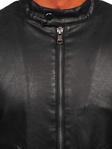 Мъжко кожено яке черно Bolf 92531