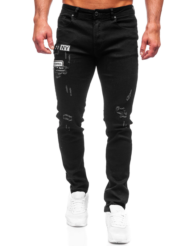 Черни мъжки дънки slim fit Bolf E7838