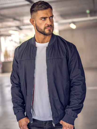 Тъмносин двустранен преходен мъжки бомбър Bolf 84M3005A