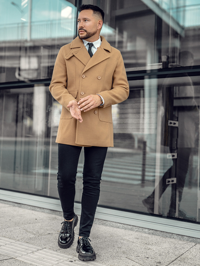Двуредно късо мъжко зимно палто Camel Bolf 11Z8215A