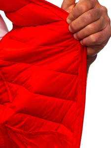 Червен капитониран мъжки елек Bolf 13073