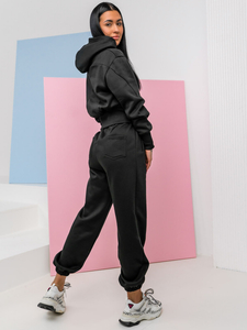 Черен дамски спортен комплект от две части Bolf 8C79