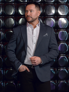 Тъмносиньо мъжко ежедневно яке Bolf 24401-1