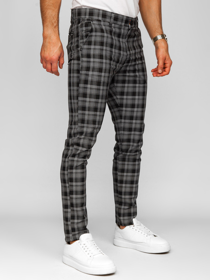 Мъжки панталони за джогинг от карирана материя Bolf 184175