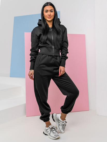 Черен дамски спортен комплект от две части Bolf 8C79