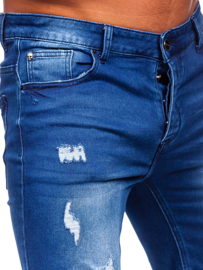 Тъмносини дънкови мъжки къси панталони Bolf MP0061BS