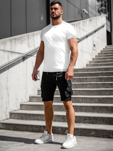 Черни къси мъжки карго панталони Bolf BB70011