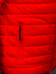 Червена мъжко капитонирано преходно яке Bolf 13007