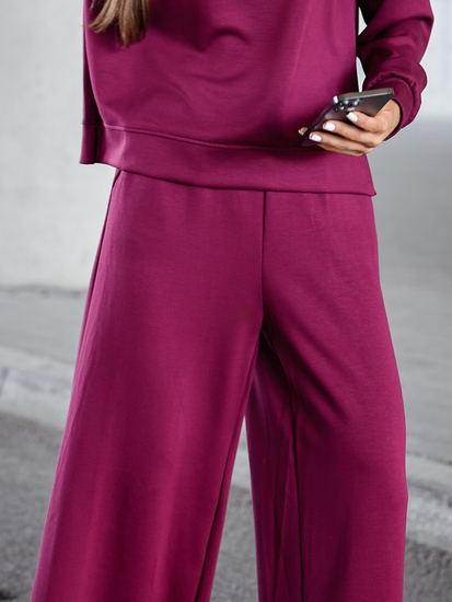 Дамски двуцветен спортен комплект бордо Bolf 821111