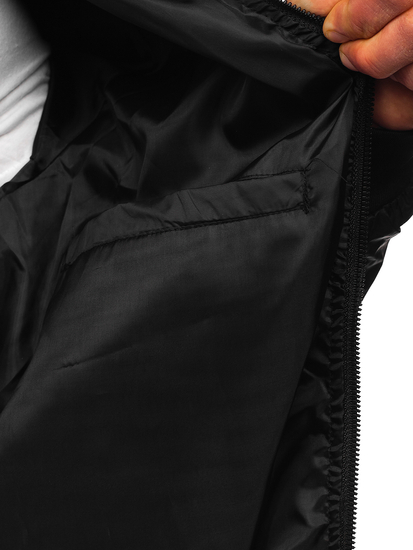 Черно мъжко преходно яке бомбър Bolf 5M708