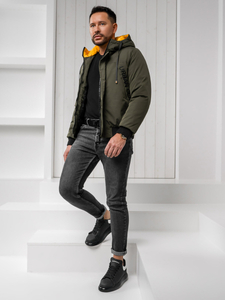 Зелено мъжко зимно яке Bolf 27M8100