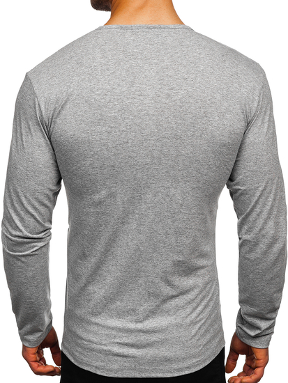 Мъжка тениска с дълъг ръкав и три сива Bolf 1114