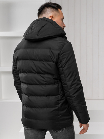 Черно мъжко зимно яке Bolf 5M3136