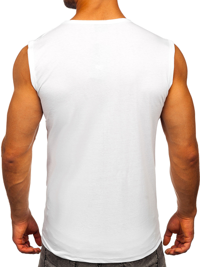 Бяла тениска танк топ с принт Bolf 14811