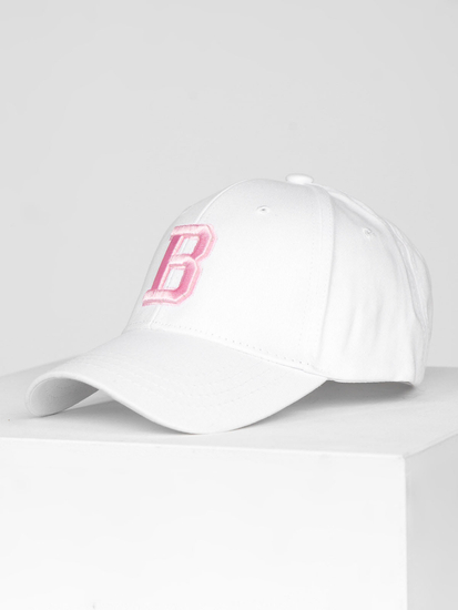 Бяла шапка с козирка Bolf CZ06