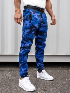 Мъжко спортно долнище графитен камуфлаж Bolf KZ15