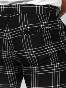 Мъжки панталони за джогинг от карирана материя Bolf 184160