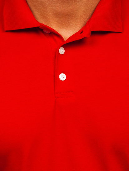 Червена мъжка тениска поло Bolf 0002