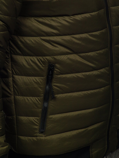 Kаки мъжко преходно яке капитонирано тип бомбър Bolf MY-02