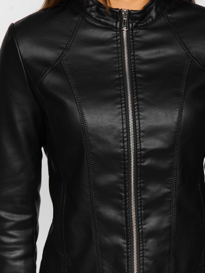 Черно дамско кожено яке Bolf 11Z8051