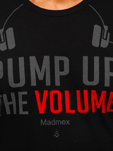 Черен мъжки потник с принт Bolf 14815