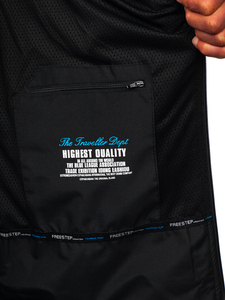 Черно-синьо мъжко яке softshell Bolf WX061