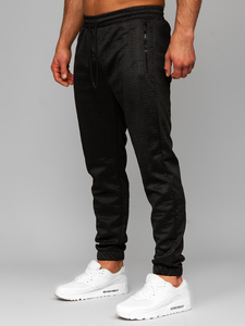 Черен мъжки анцуг с качулка Bolf 3A162