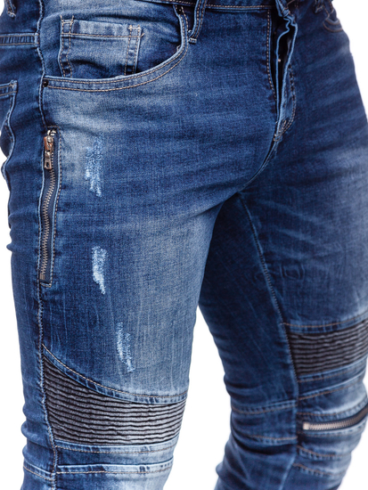 Тъмносини мъжки дънки slim fit Bolf MP007BS