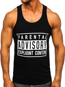 Черен потник с принт Bolf 14855