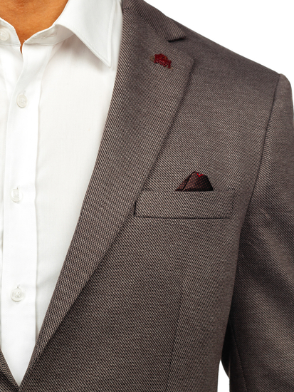 Тъмнокафяво елегантно мъжко яке Bolf 024