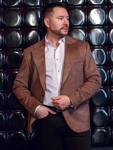 MМъжко кадифено кафяво яке Bolf 24410