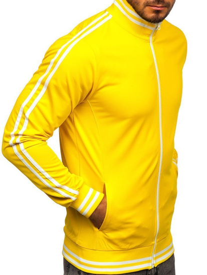 Mъжки суитшърт с висока яка и цип retro style żółta Bolf 11113