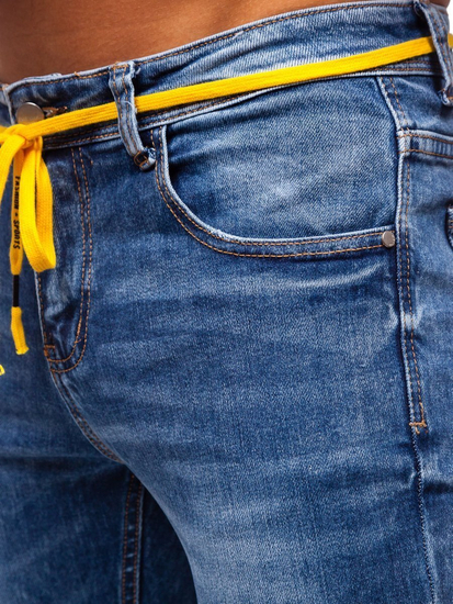 Тъмносини мъжки дънки skinny fit Bolf KX565