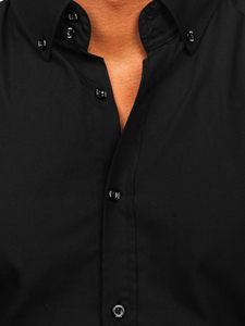 Мъжка елегантна риза с дълъг ръкав черна Bolf 5821-1