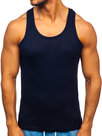 Тениска танк топ без принт тъмносиня Bolf NB001