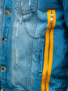 Синьо мъжко дънково яке Bolf 3-4