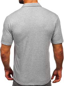 Сива мъжка памучна поло тениска Bolf 143006