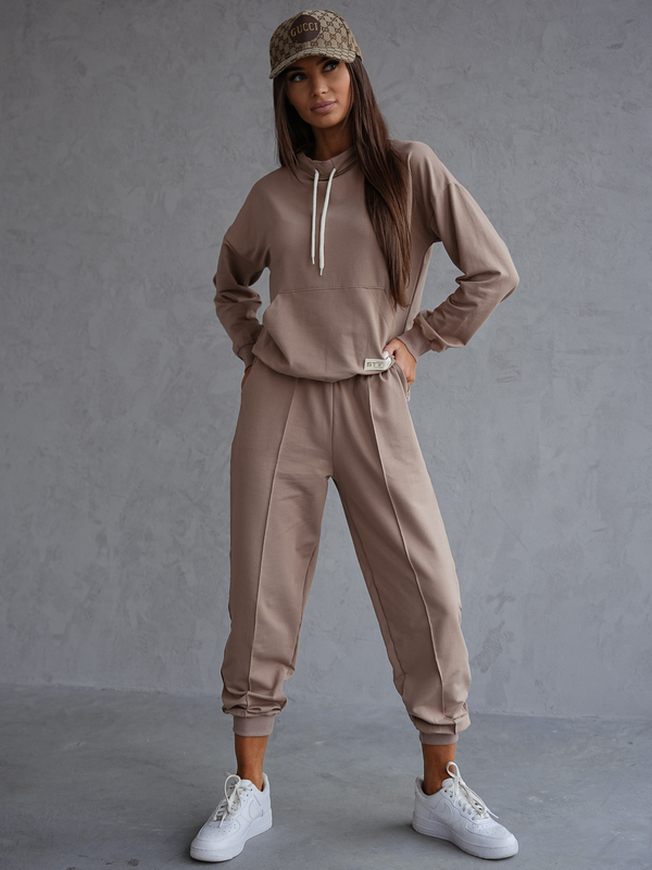 Дамски двуцветен спортен комплект капучино Bolf 82162