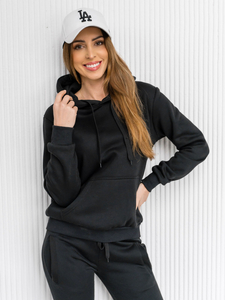 Черен дамски анцуг с качулка Bolf 20382