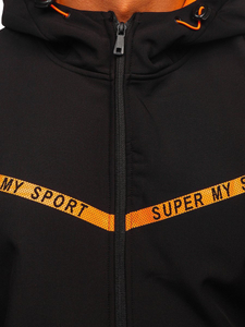 Черно мъжко преходно яке софтшел Bolf KS2181