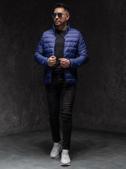 Мъжко демисезонно ватирано тъмносиньо яке Bolf LY33A1