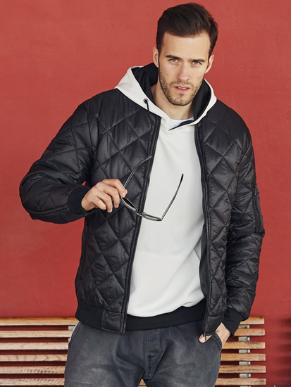 Мъжко преходно яке тип бомбър черно Bolf AK76-A