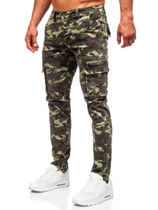 Мъжки карго дънки в цвят каки regular fit Bolf KA807-32